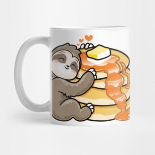 Sloth Loves Pancakes Mug